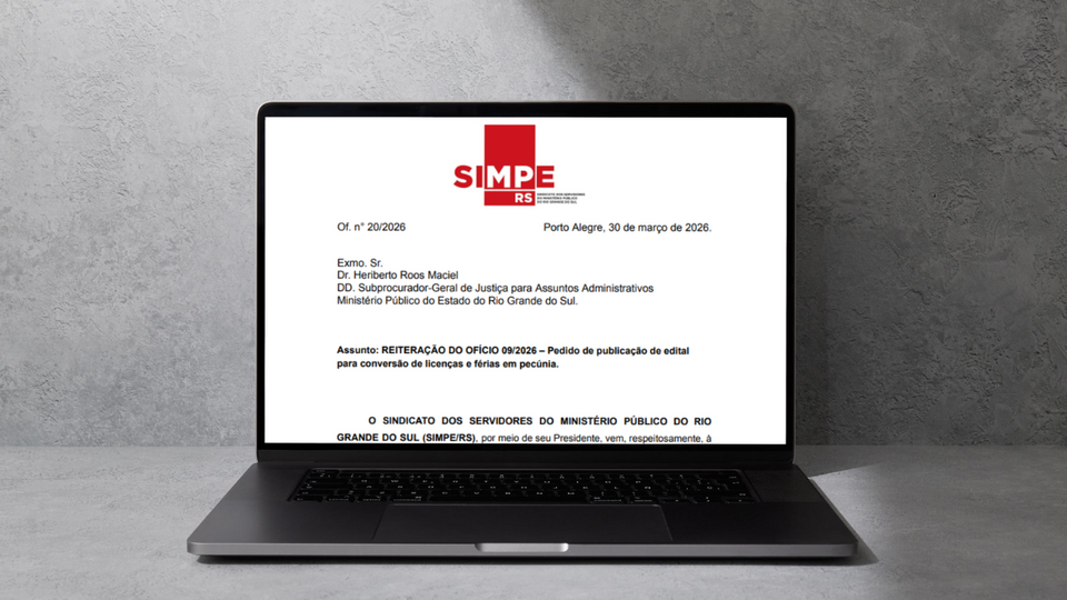SIMPE-RS reitera pedido para conversão de férias, licenças e plantões em pecúnia